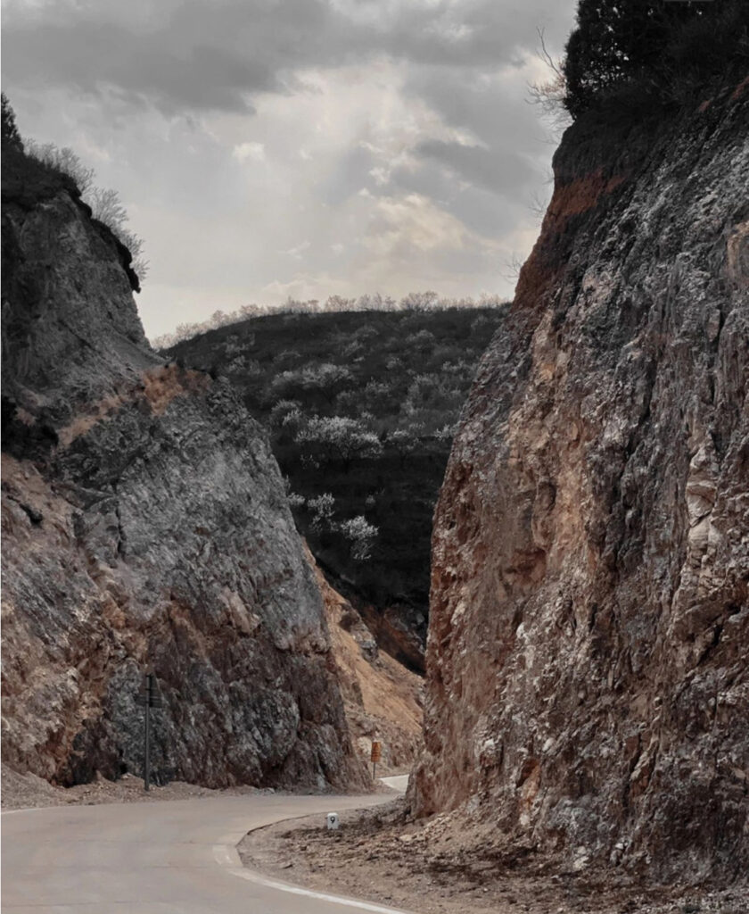 hiking road in beijing